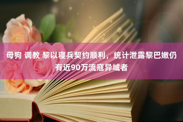 母狗 调教 黎以寝兵契约顺利，统计泄露黎巴嫩仍有近90万流寇异域者