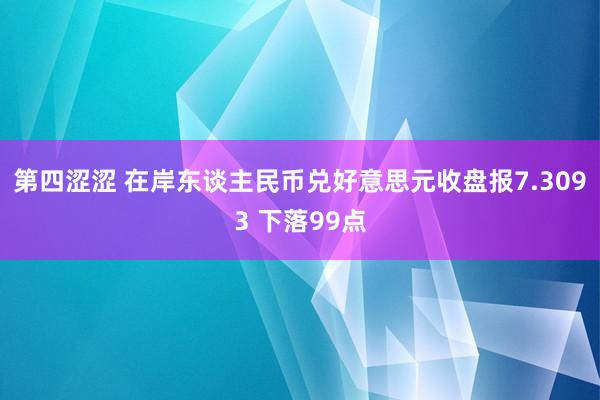 第四涩涩 在岸东谈主民币兑好意思元收盘报7.3093 下落99点