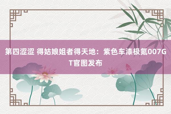 第四涩涩 得姑娘姐者得天地：紫色车漆极氪007GT官图发布