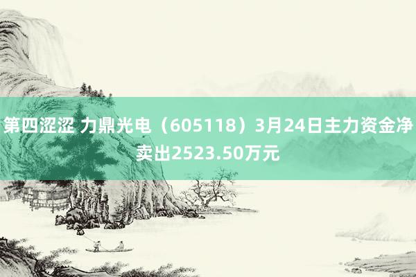 第四涩涩 力鼎光电（605118）3月24日主力资金净卖出2523.50万元
